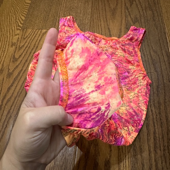 Unbranded Pink Orange Sparkly Gymnastics Leotard Size Adult Medium - Picture 3 of 3